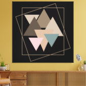 Abstracte geometrische futuristische kunst canvas afdruk (Insitu (Woonkamer))