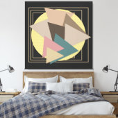Abstracte geometrische futuristische kunst canvas afdruk (Insitu (Slaapkamer))