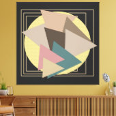 Abstracte geometrische futuristische kunst canvas afdruk (Insitu (Woonkamer))