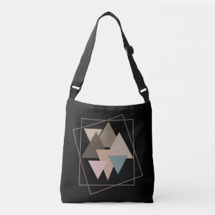 Abstracte geometrische futuristische kunst crossbody tas