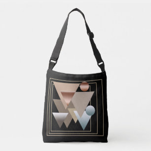 Abstracte geometrische futuristische kunst crossbody tas