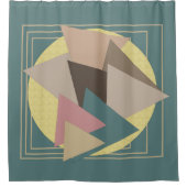 Abstracte geometrische futuristische kunst douchegordijn (Voorkant)