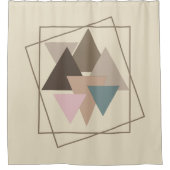 Abstracte geometrische futuristische kunst douchegordijn (Voorkant)