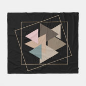 Abstracte geometrische futuristische kunst fleece deken (Voorkant (Horizontaal))