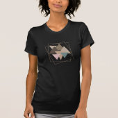 Abstracte geometrische futuristische kunst t-shirt (Voorkant)