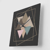 Abstracte geometrische futuristische kunst vierkante klok (Hoek)