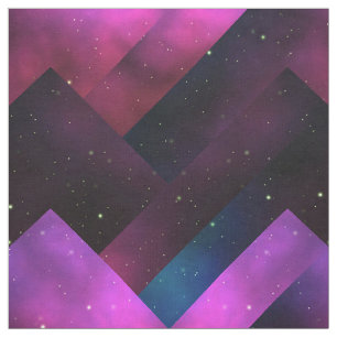 Abstracte Geometrische Galaxy Chevron Burgundy Pin Stof