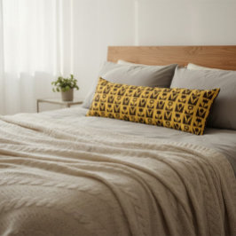 Abstracte geometrische gele bloem lichaamskussen