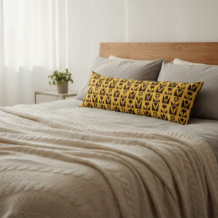 Abstracte geometrische gele bloem lichaamskussen