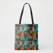 Abstracte Geometrische Gepersonaliseerde Canvas ta Tote Bag (Voorkant)