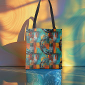 Abstracte Geometrische Gepersonaliseerde Canvas ta Tote Bag