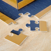 Abstracte Geometrische Gestileerde Kat Legpuzzel (Zijkant)