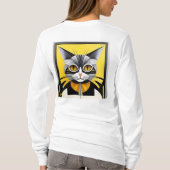 Abstracte Geometrische Gestileerde Kat T-shirt (Achterkant)