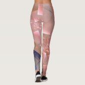 Abstracte geometrische getextureerde decoratie leggings (Achterkant)