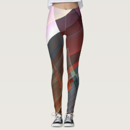 Abstracte geometrische getextureerde decoratie leggings