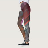 Abstracte geometrische getextureerde decoratie leggings (Links)