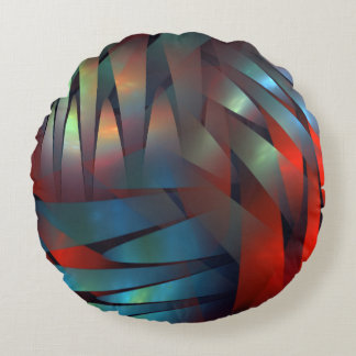 Abstracte geometrische getextureerde decoratie rond kussen