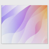Abstracte geometrische golfvorm met verloop Zacht  Cadeaupapier (Vlak)