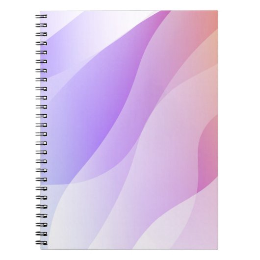 Abstracte geometrische golfvorm met verloop Zacht Notitieboek (Voorkant)