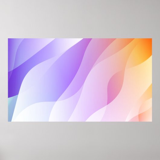 Abstracte geometrische golfvorm met verloop Zacht Poster (Voorkant)