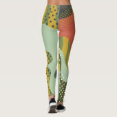 Abstracte geometrische golven creatieve achtergron leggings (Achterkant)