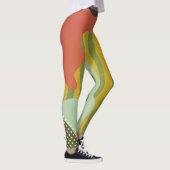 Abstracte geometrische golven creatieve achtergron leggings (Rechts)