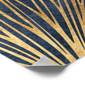 Abstracte geometrische gouden lijnen kunst aan de  poster (Hoek)