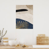 Abstracte geometrische gouden lijnen kunst aan de  poster (Keuken)