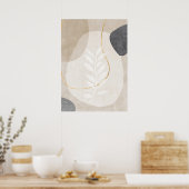 Abstracte geometrische gouden lijnen kunst aan de  poster (Keuken)