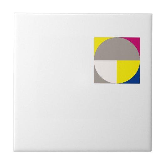 Abstracte geometrische grijze fuchsia tegeltje (Voorkant)