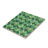 Abstracte geometrische groene vormen uit het midde tegeltje (Zijkant)