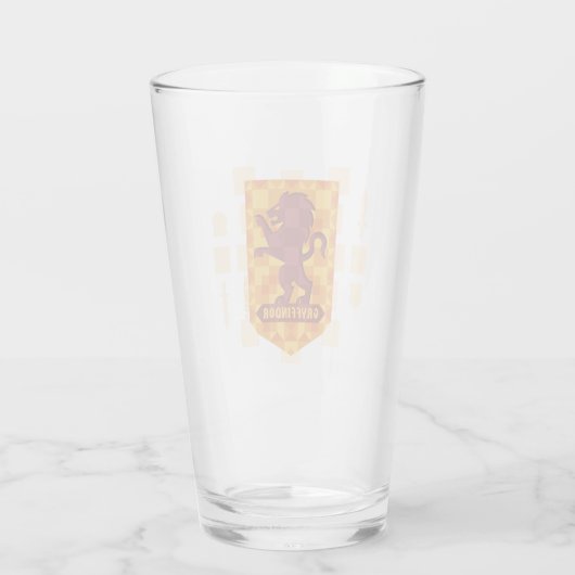 Abstracte geometrische GRYFFINDOR™ Crest Glas (Achterkant)