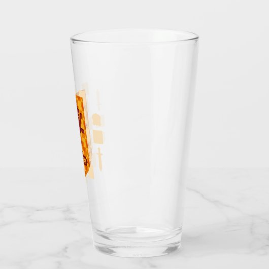 Abstracte geometrische GRYFFINDOR™ Crest Glas (Links)