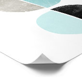 Abstracte, geometrische, halve cirkels poster in b (Hoek)