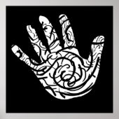 abstracte geometrische handpalm poster (Voorkant)