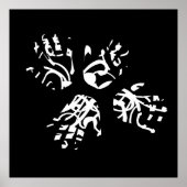 abstracte geometrische handpalmen poster (Voorkant)