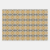 Abstracte geometrische harmonie: bruin, beige, zwa inpakpapier vel (Voorkant 3)