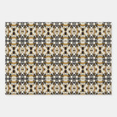 Abstracte geometrische harmonie: bruin, beige, zwa inpakpapier vel (Voorkant 2)