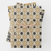 Abstracte geometrische harmonie: bruin, beige, zwa inpakpapier vel (In situ)