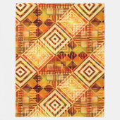 Abstracte Geometrische Herfst Patroonventilator Fleece Deken (Voorkant)
