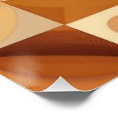 Abstracte geometrische herfstgeïnspireerde patroon perfect poster (Hoek)