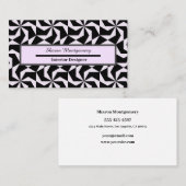 Abstracte geometrische hexagon zwart-roze visitekaartje (Voorkant / Achterkant)