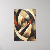 Abstracte geometrische houtstructuur canvas afdruk (Voorkant)