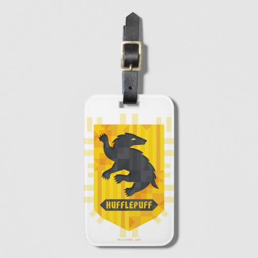Abstracte geometrische HUFFLEPUFF™ Crest Bagagelabel (Voorkant (verticaal))