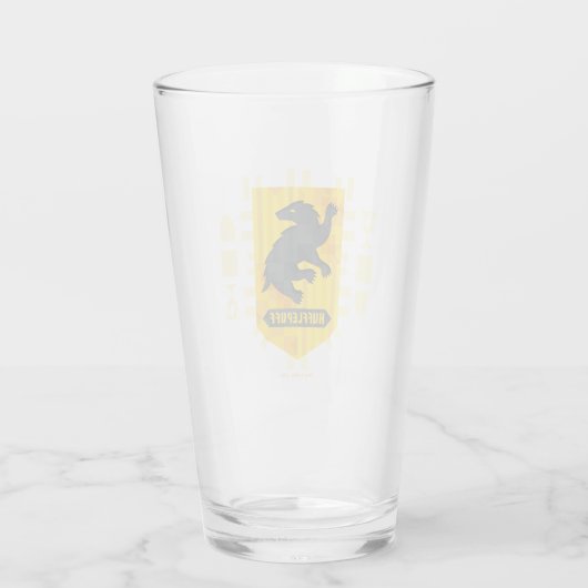 Abstracte geometrische HUFFLEPUFF™ Crest Glas (Achterkant)
