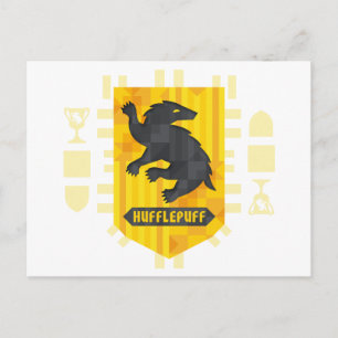 Abstracte geometrische HUFFLEPUFF™ Crest Uitnodiging Briefkaart