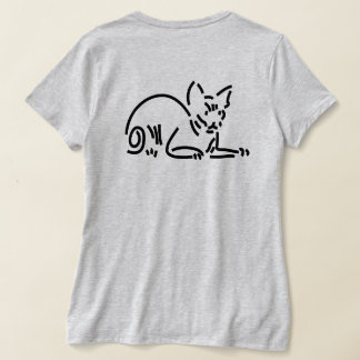 Abstracte Geometrische Kat | Symbolische Lijnconst T-shirt