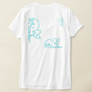 Abstracte Geometrische Kat Symbolische Lijnconst T-shirt