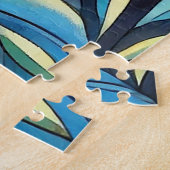 Abstracte geometrische katten met levendige kleure legpuzzel (Zijkant)