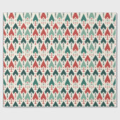 Abstracte geometrische kerstboom cadeaupapier (Vlak)